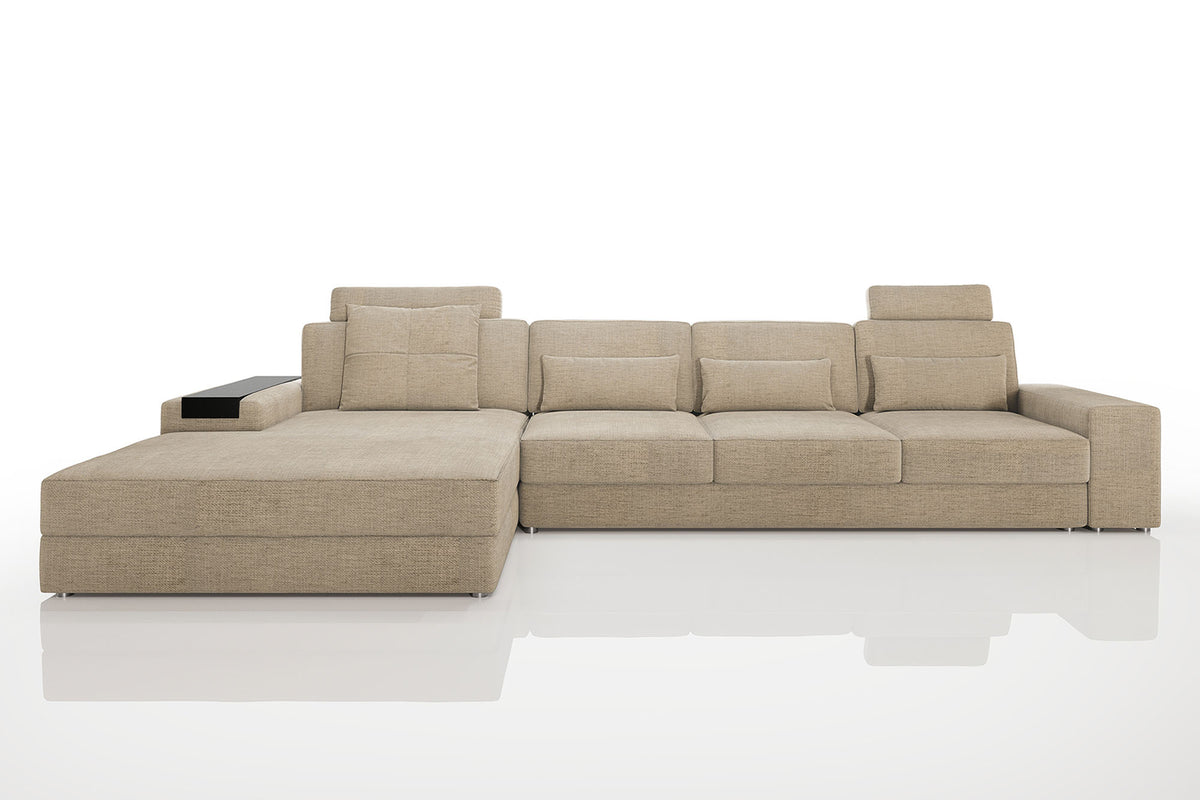 Los Angeles III-LG Modern Fabric Chaise Sectional