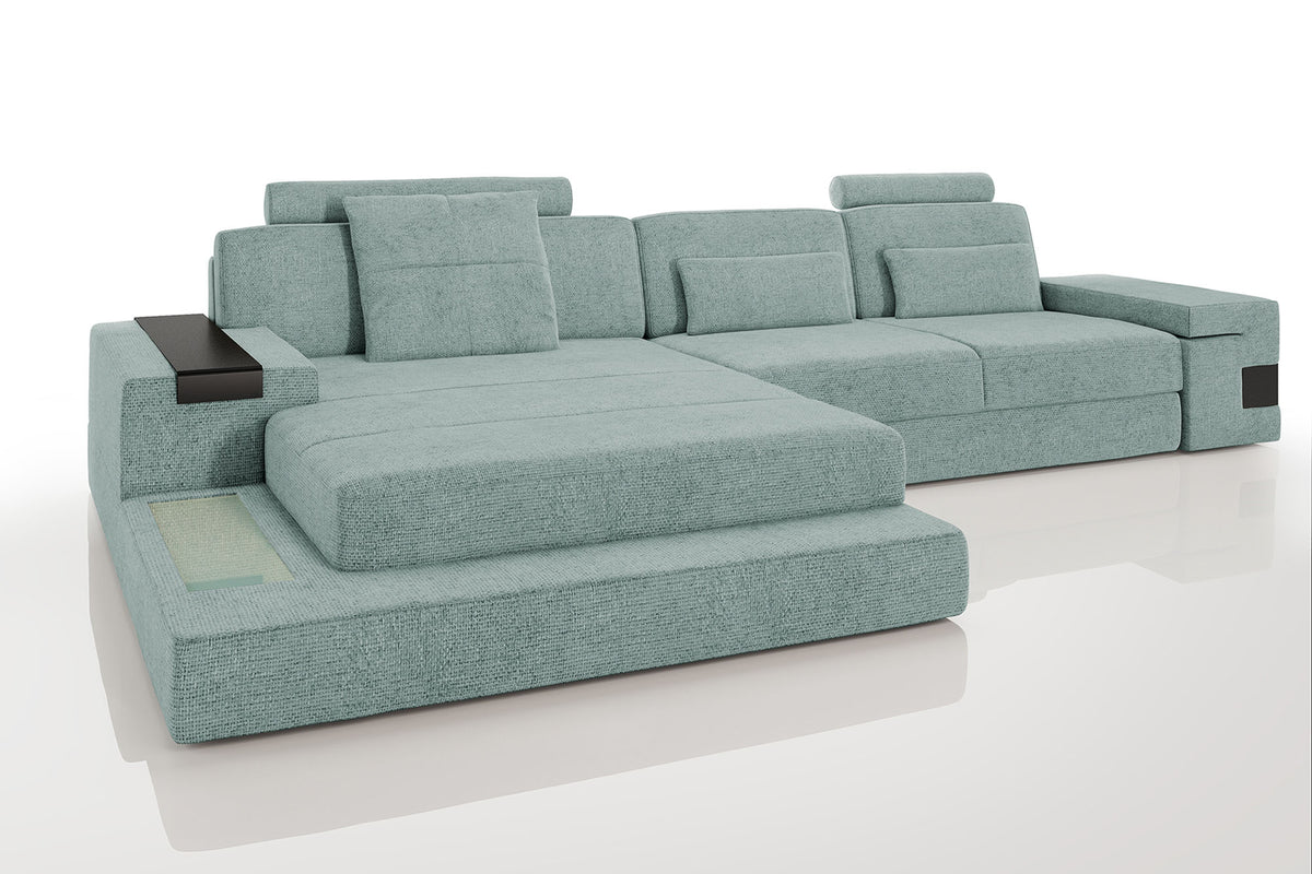 Los Angeles III Fabric Chaise Sofa