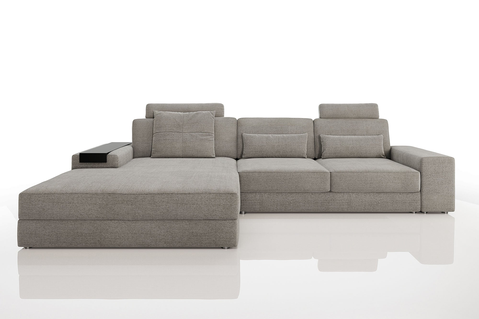 Los Angeles III Modern Fabric Chaise Sofa