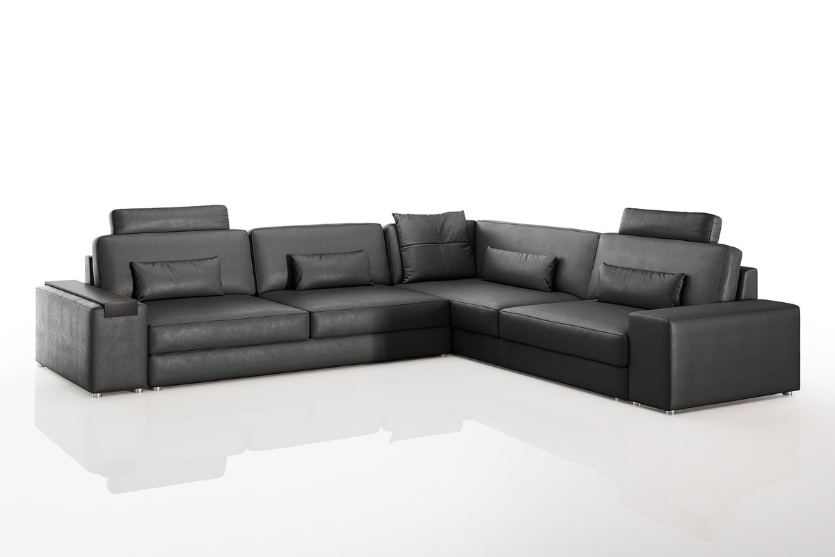 Los Angeles II Modern Leather L-Sectional