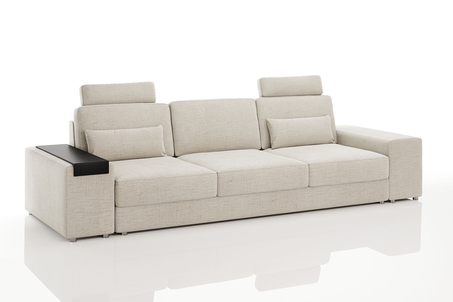 Los Angeles Modern Fabric 3 Seater Sofa