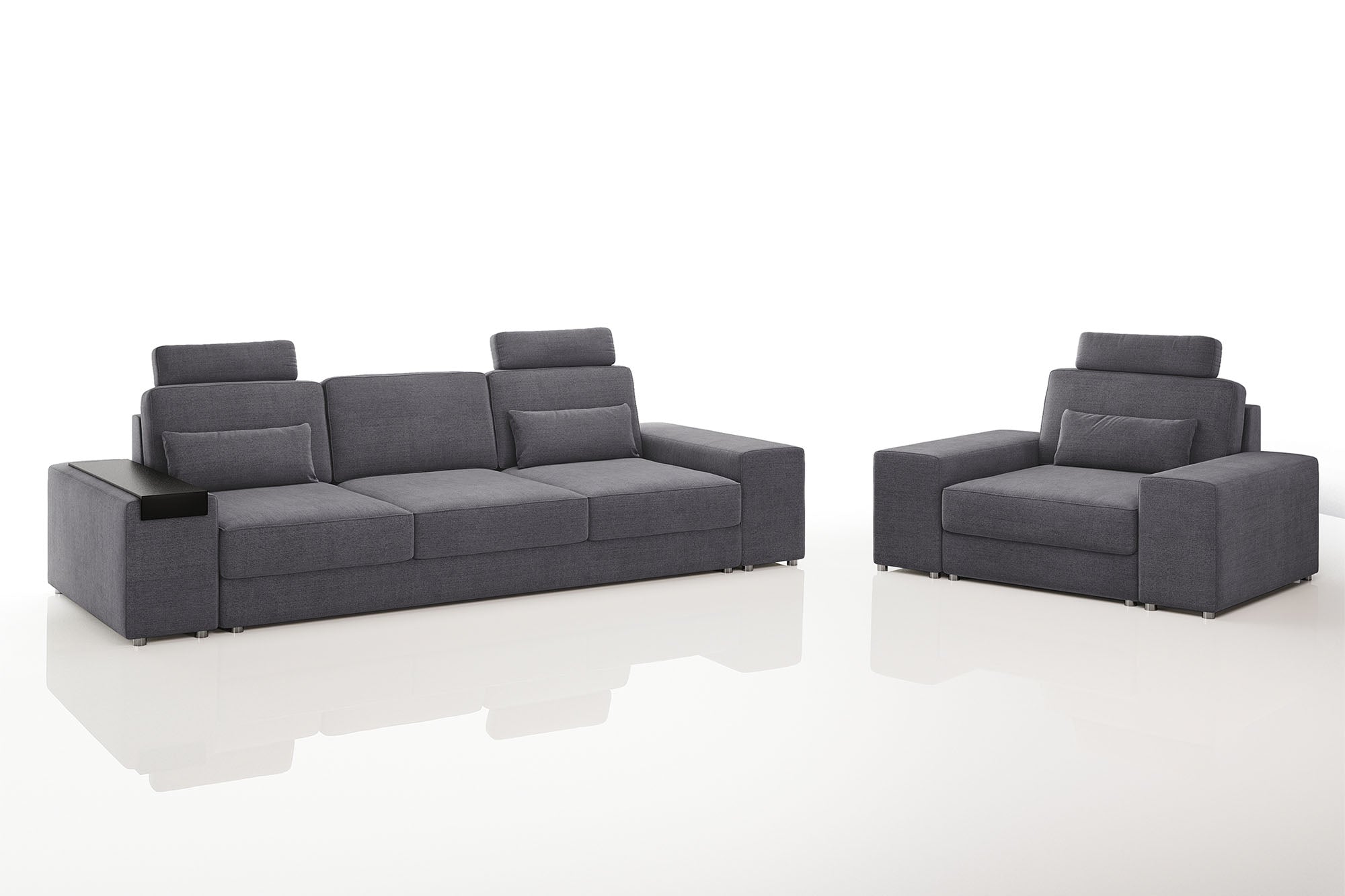 Los Angeles Modern Fabric Sofa Set
