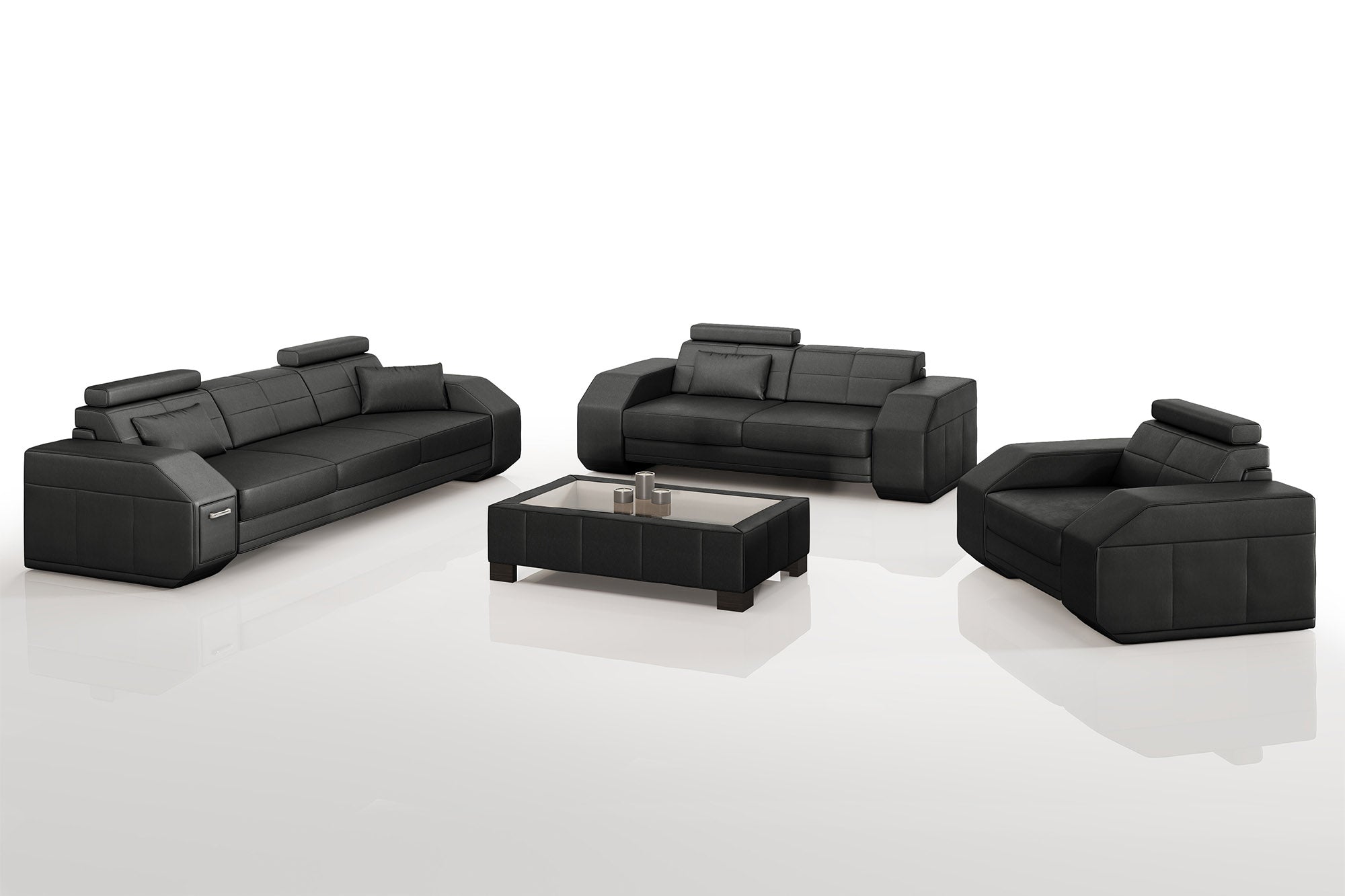 New Jersey Leather Sofa Set