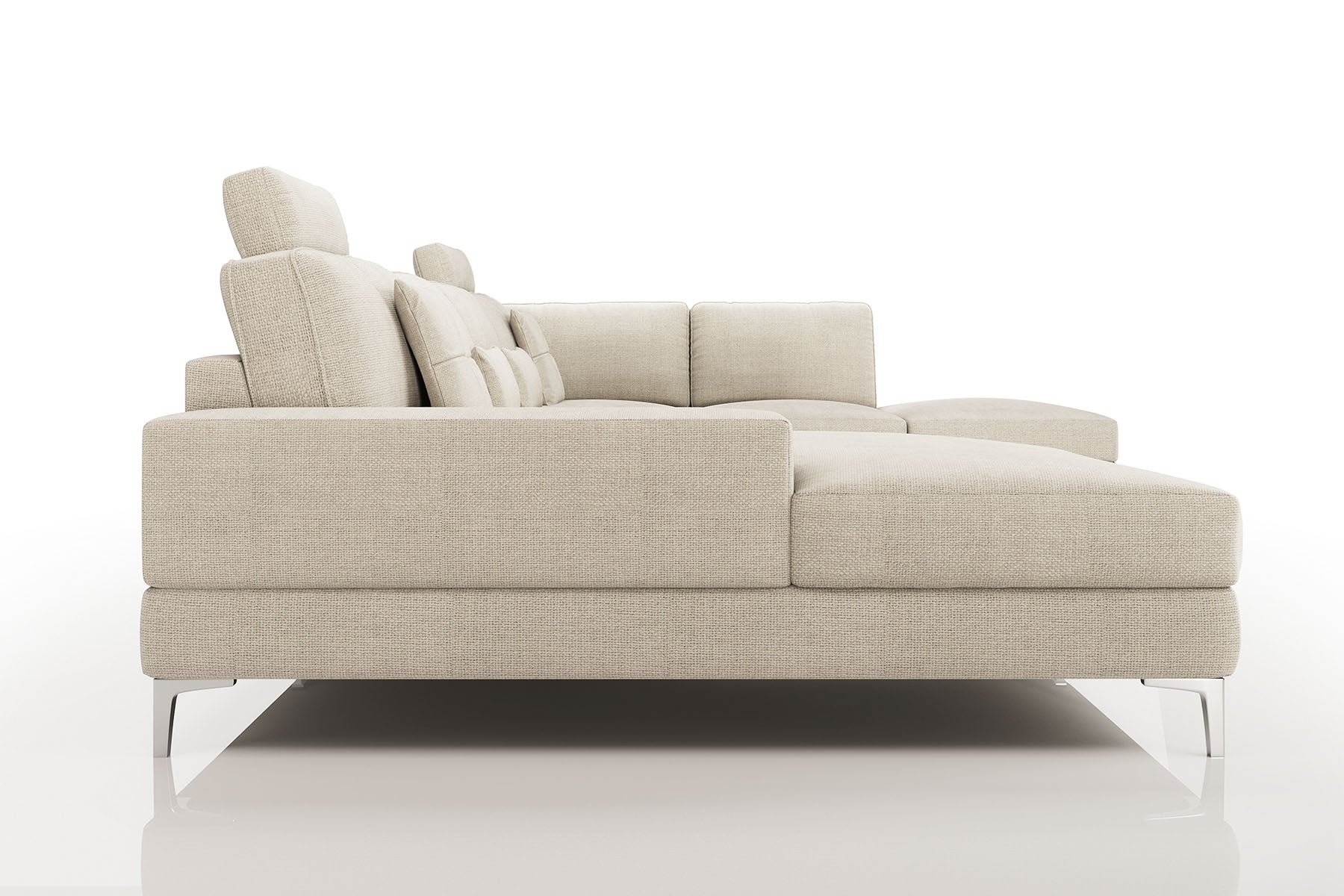 New York Modern Fabric U-Chaise Sectional