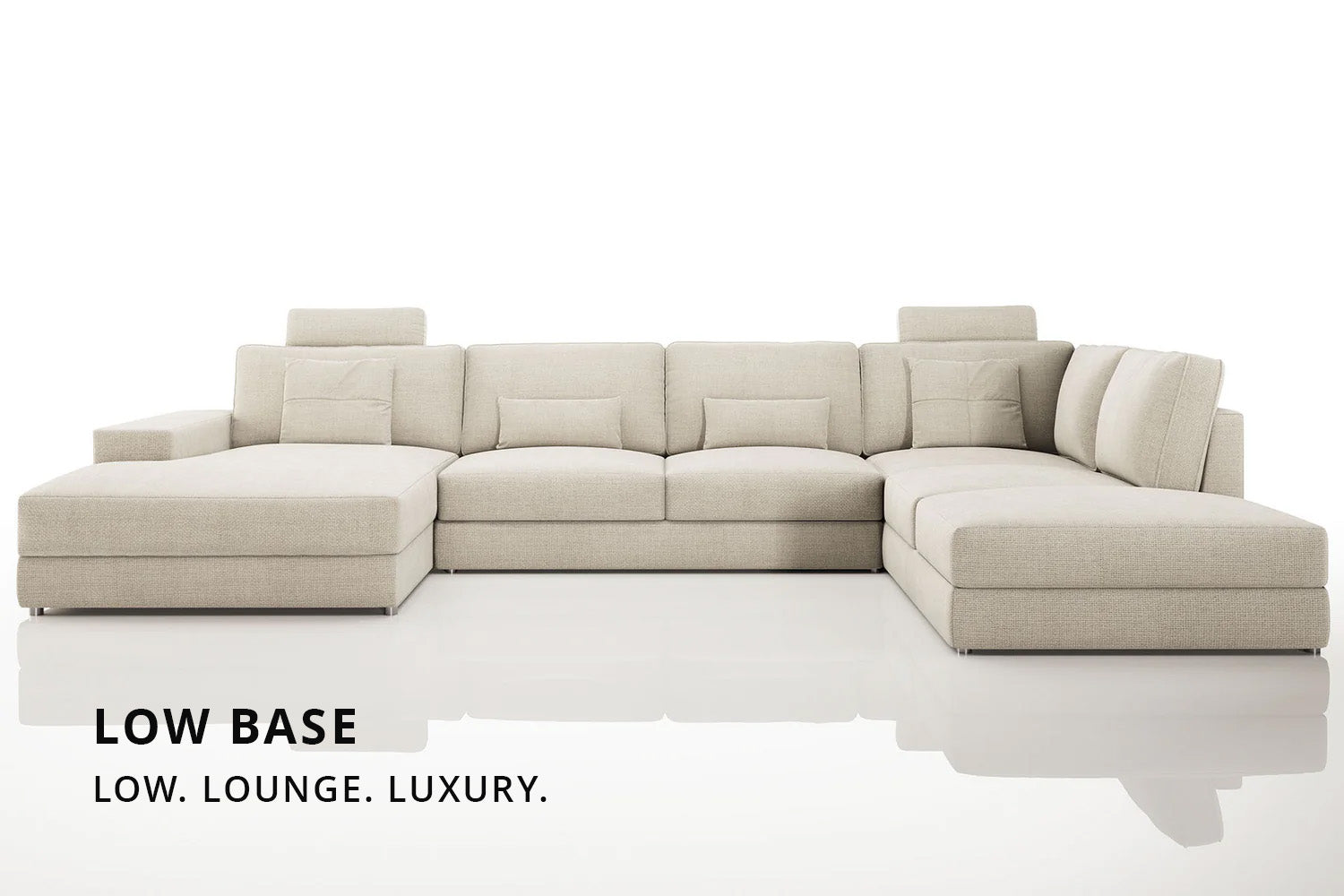 New York Modern Fabric U-Chaise Sectional