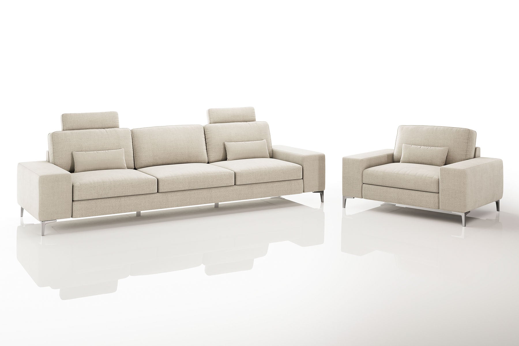 New York Modern Fabric Sofa Set
