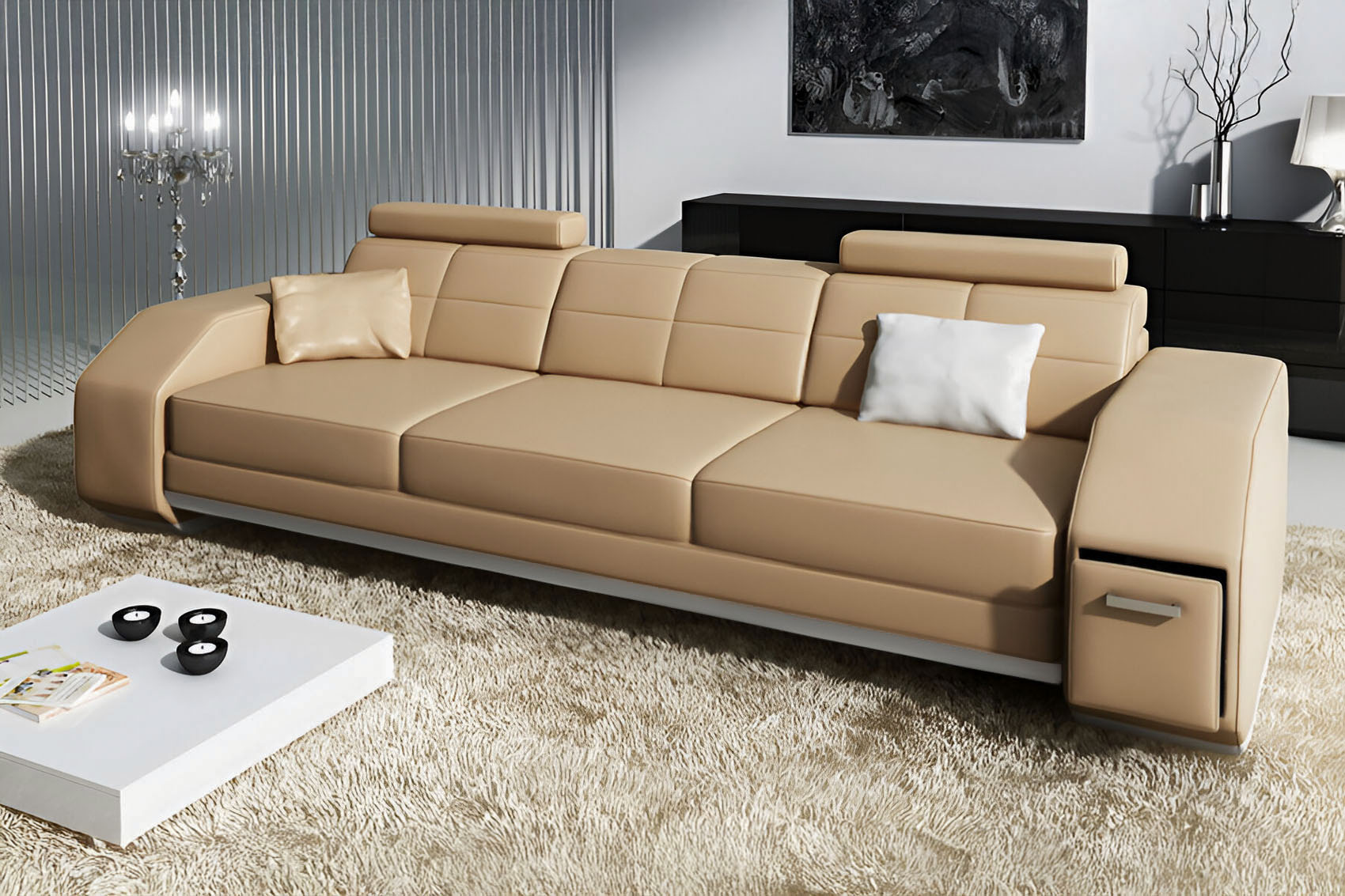 New Jersey Leather Sofa Set