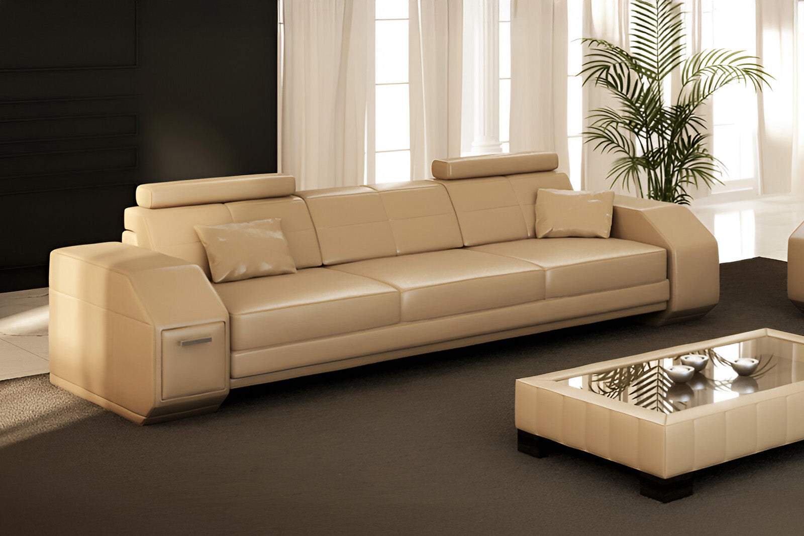 New Jersey Leather Sofa Set