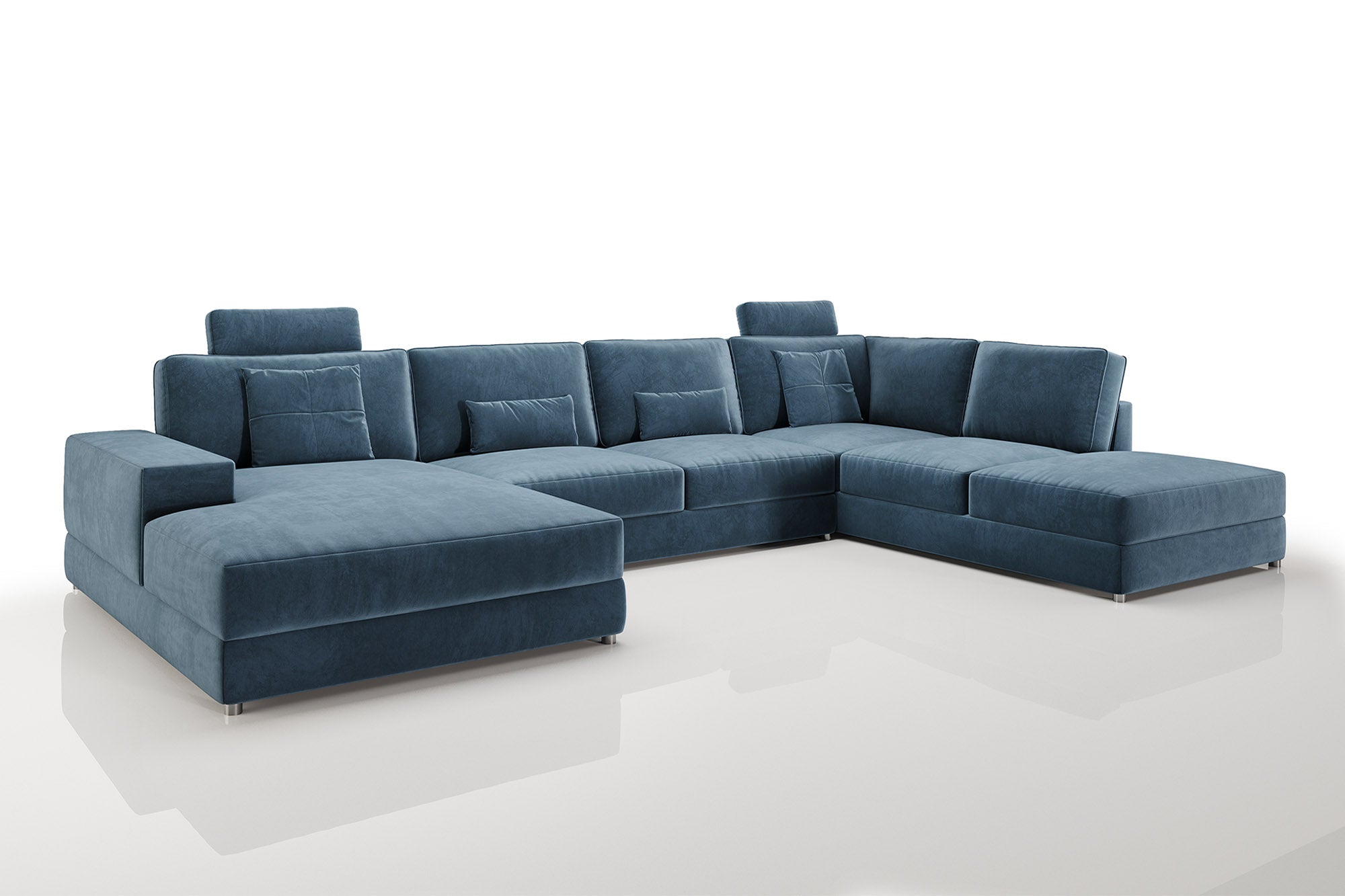New York Modern Fabric U-Chaise Sectional
