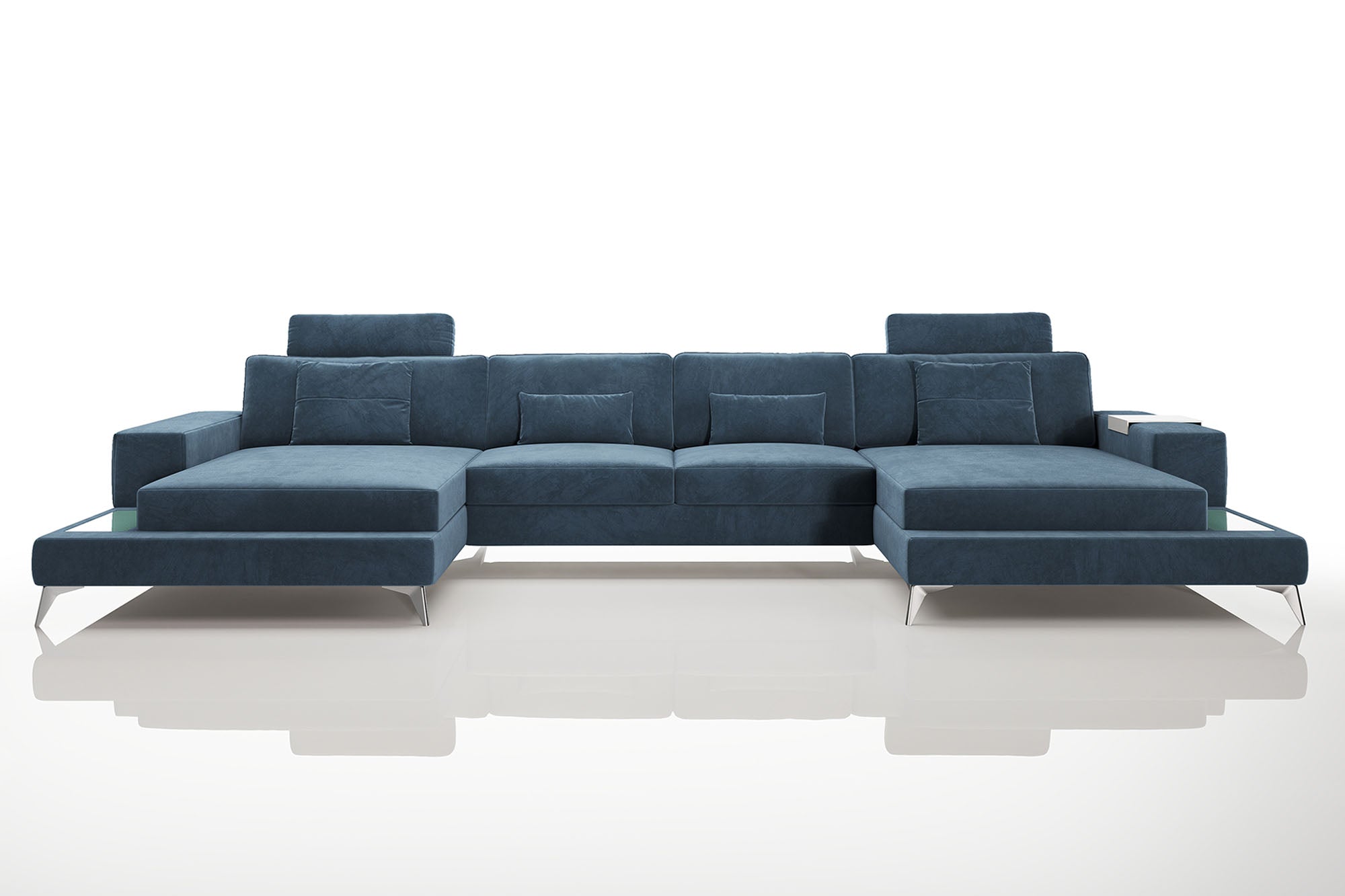 New York Fabric Double Chaise Sectional