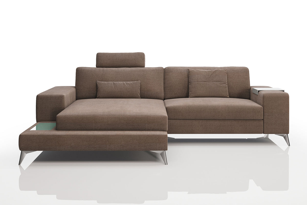 New York IV Fabric Chaise Sofa Small