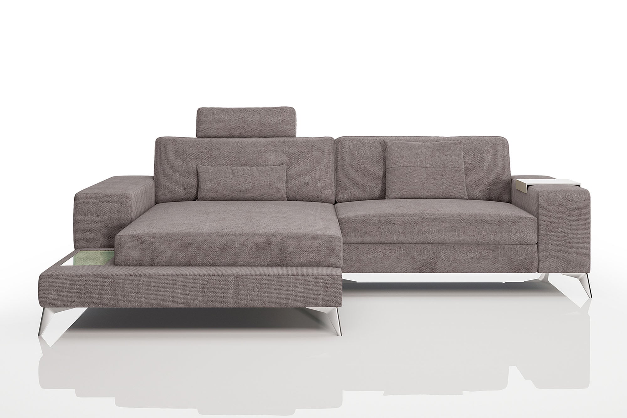 New York IV Fabric Chaise Sofa Small