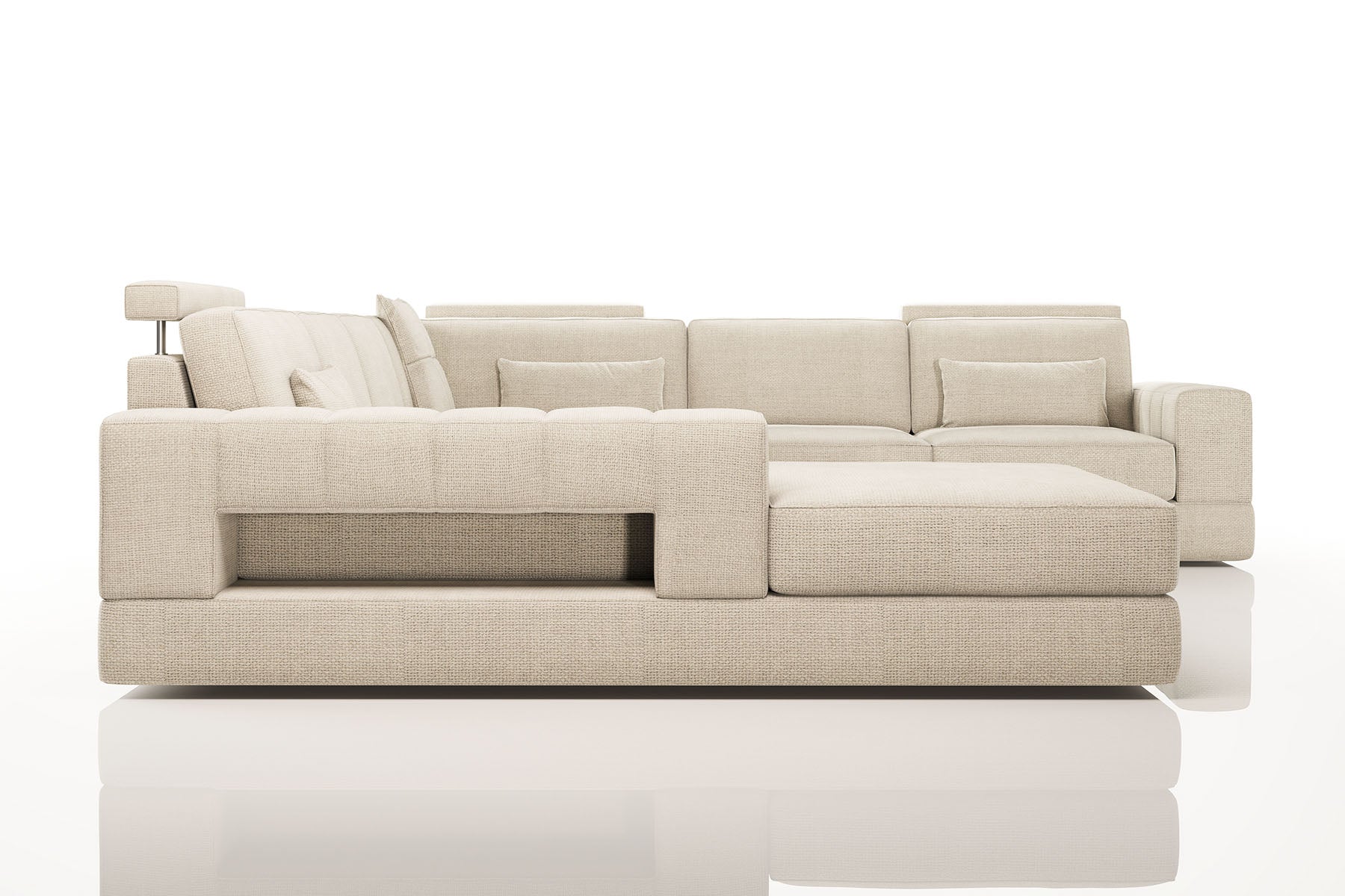 Phoenix Modern Fabric U-Chaise Sectional