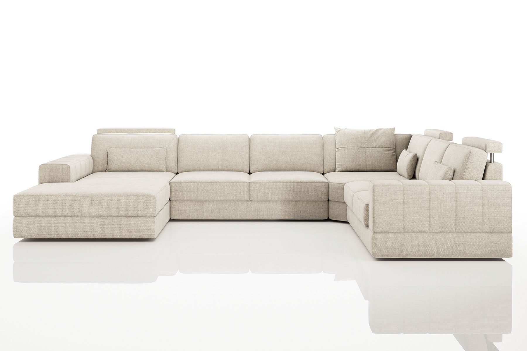 Phoenix Modern Fabric U-Chaise Sectional