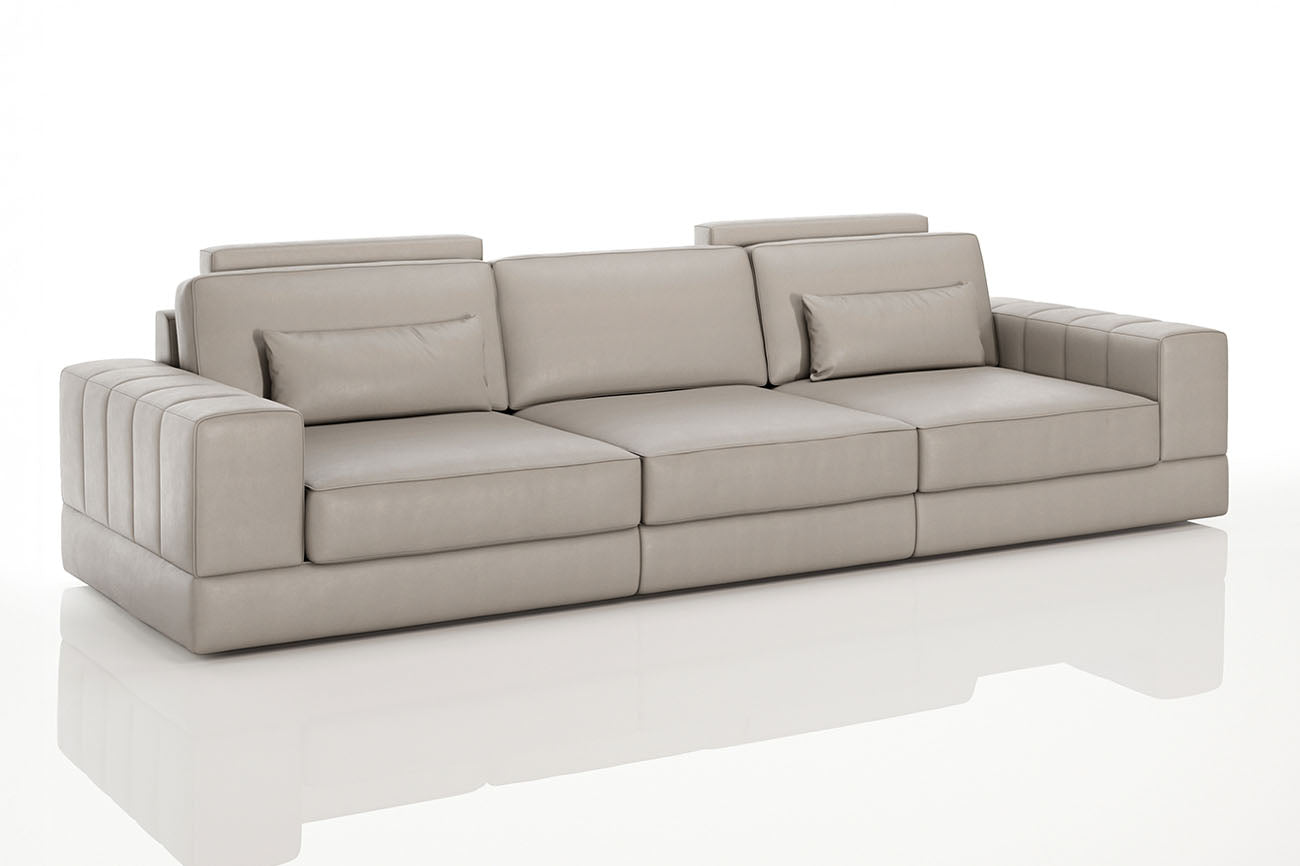 Phoenix Modern Leather 3 Seater Sofa