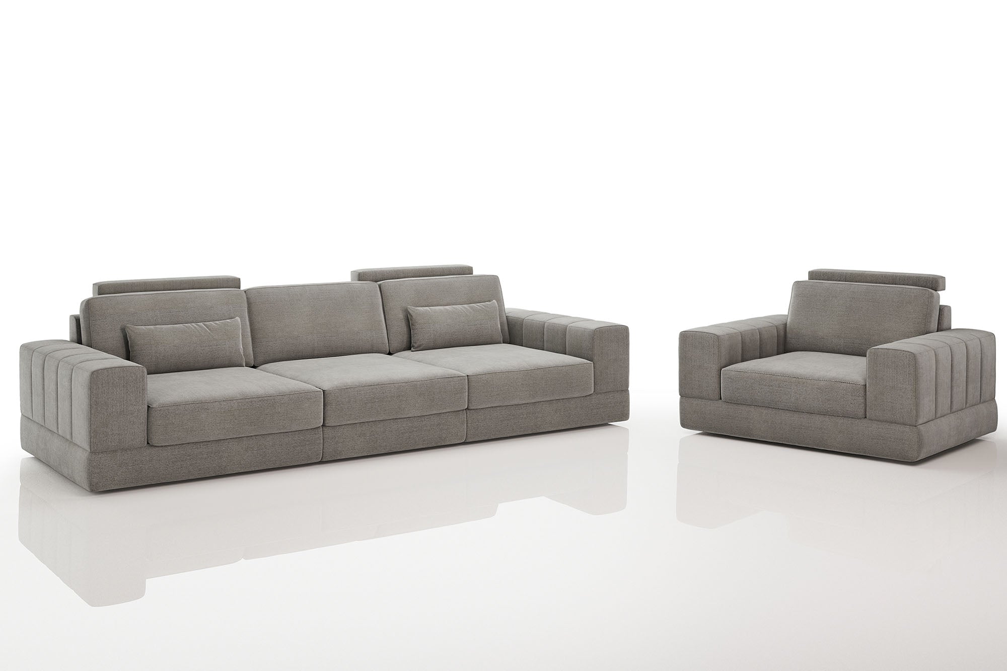 Phoenix Modern Fabric Sofa Set