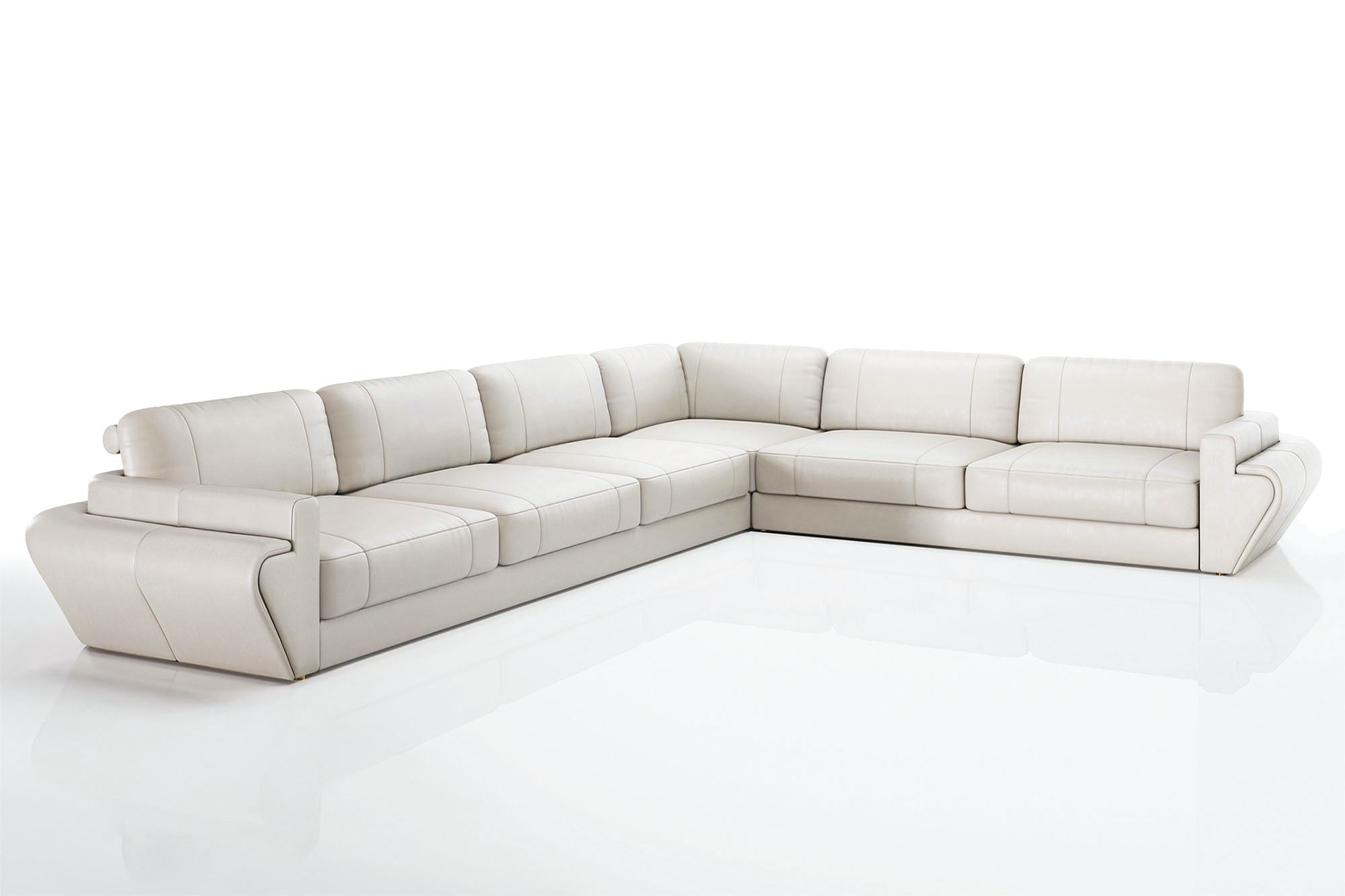 Texas LG Leather L-Sectional Large