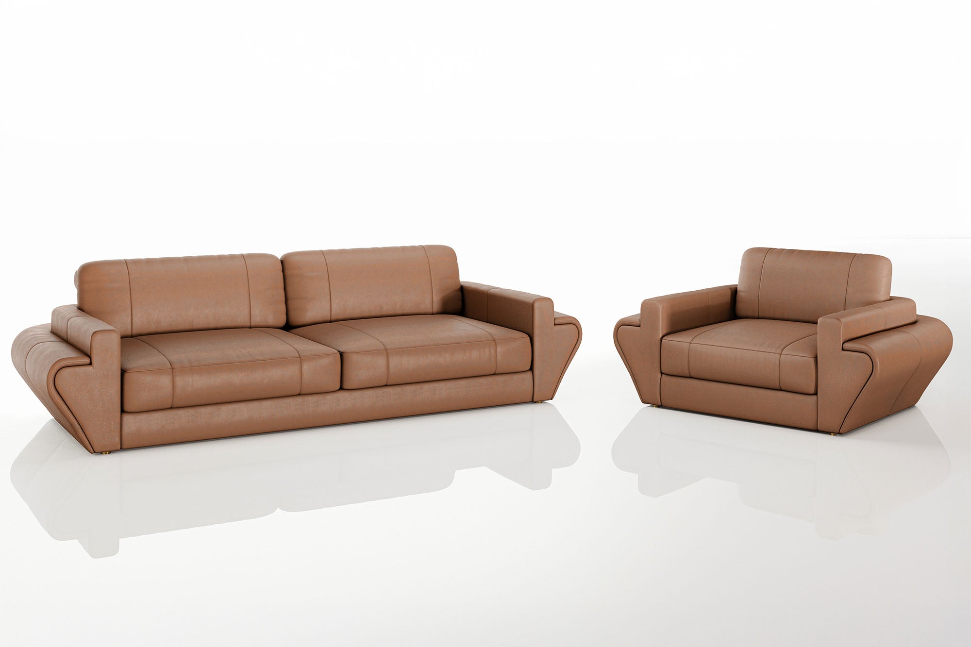 Texas Leather Sofa Set