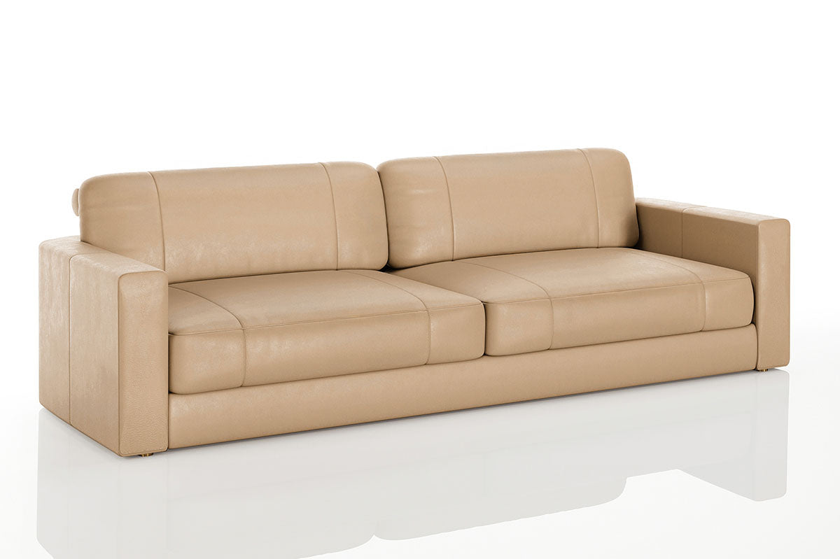 Texas Modern Leather 3 Seater Sofa