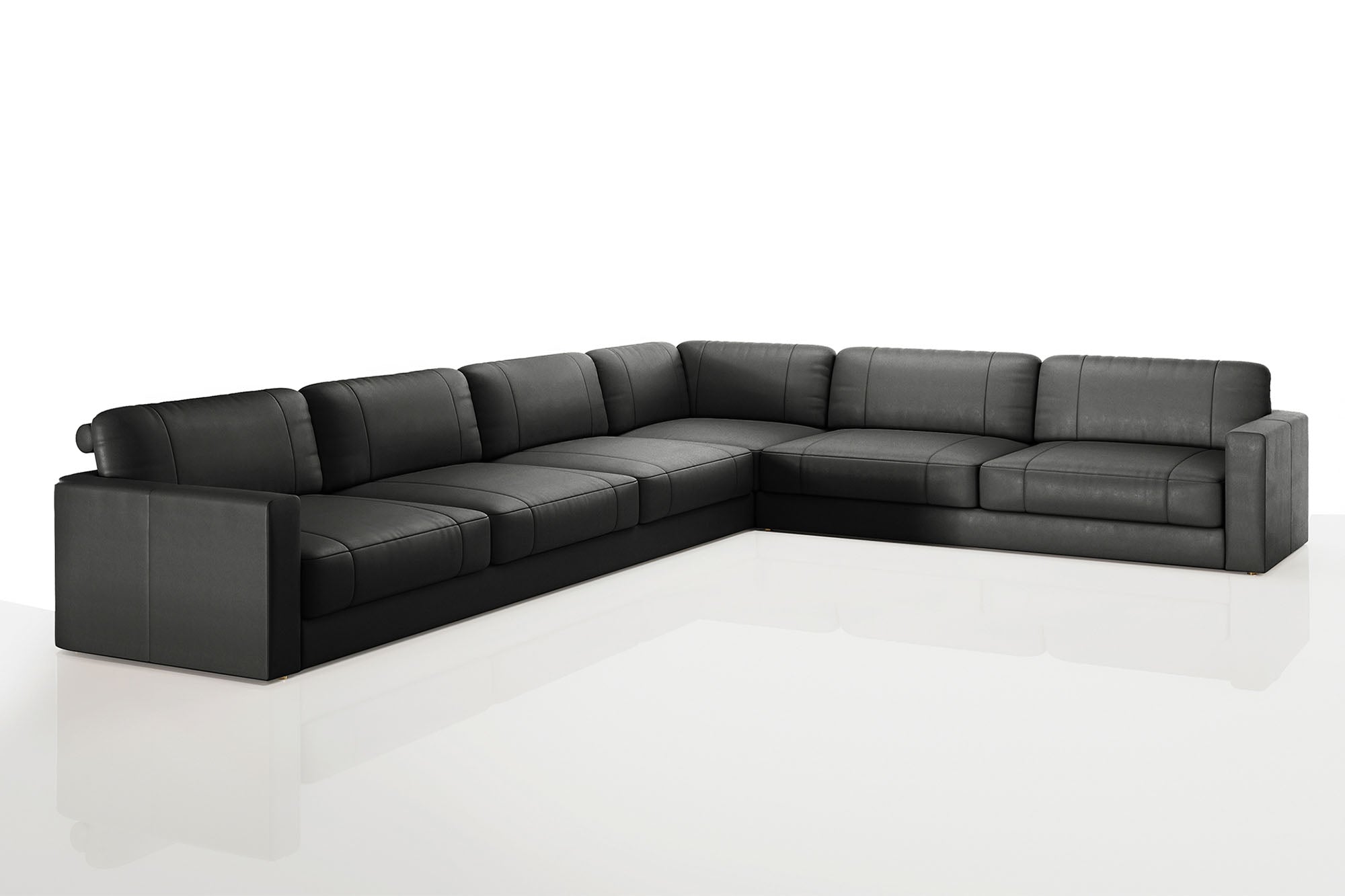 Texas LG Modern Leather L-Sectional Large