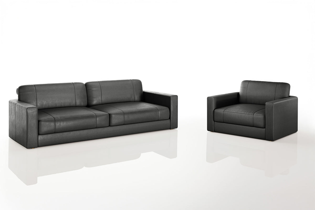 Texas Modern Leather Sofa Set