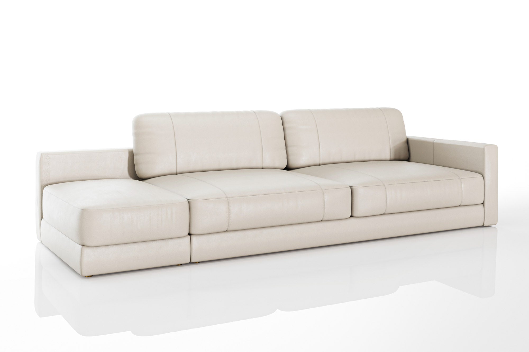Texas Modern Leather Sofa Set