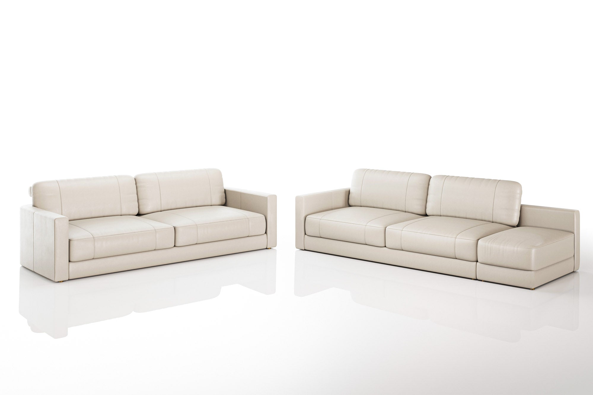 Texas Modern Leather Sofa Set