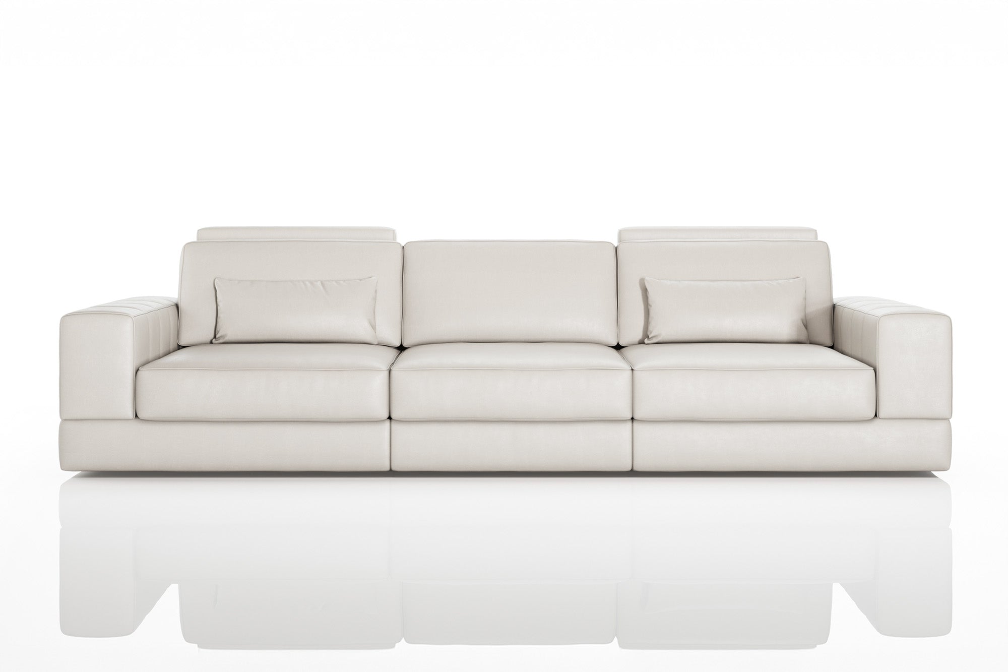 Phoenix Modern Leather 3 Seater Sofa