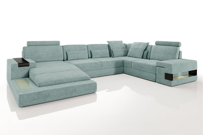 Los Angeles Fabric U-Chaise Sectional