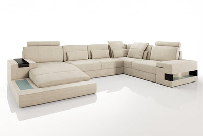 Los Angeles Fabric U-Chaise Sectional