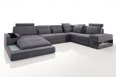 Los Angeles Fabric U-Chaise Sectional