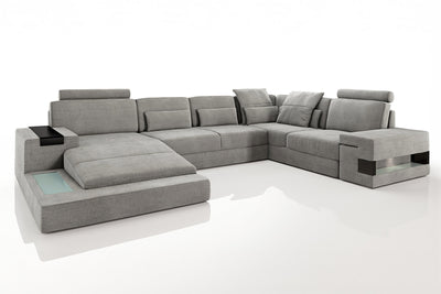 Los Angeles Fabric U-Chaise Sectional