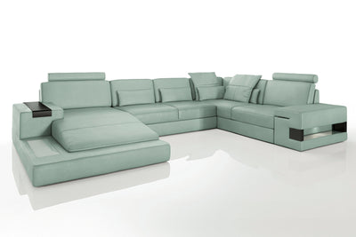 Los Angeles Leather Power Reclining U-Chaise Sectional