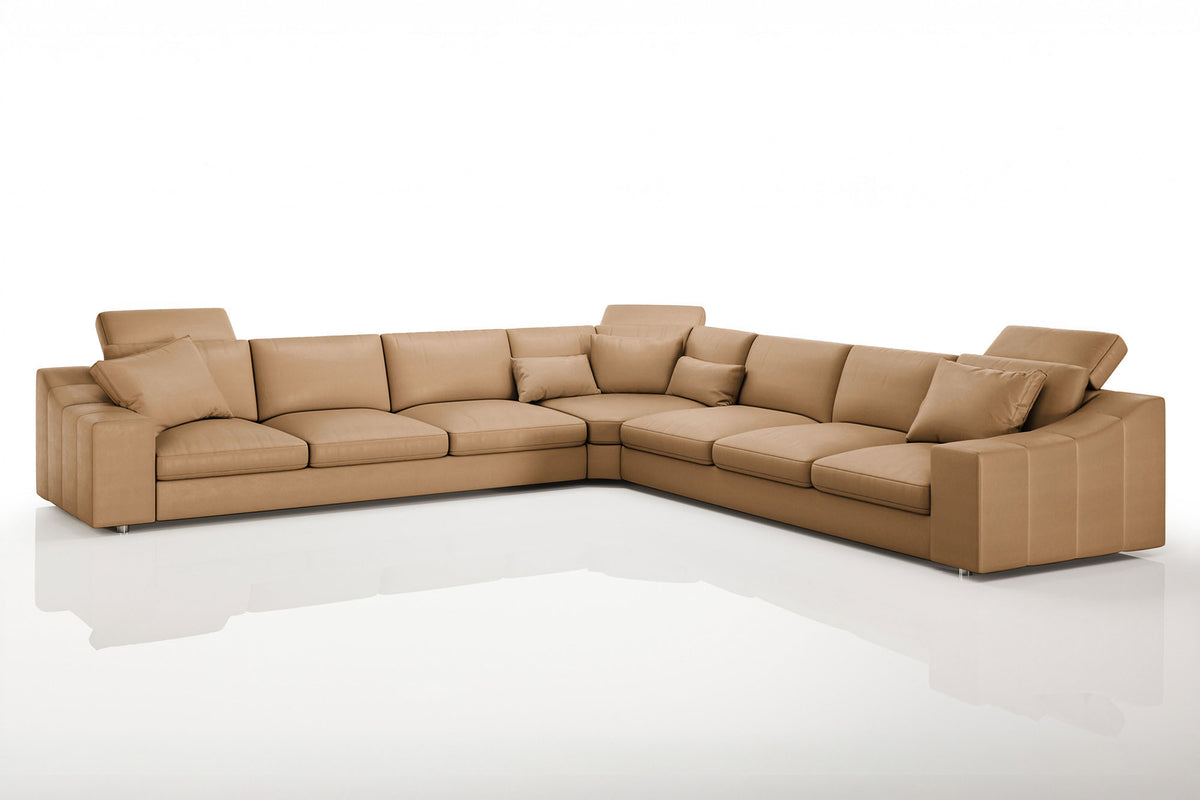 Chicago LG Modern Leather L-Sectional Large