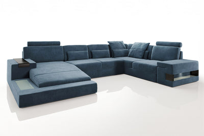 Los Angeles Fabric U-Chaise Sectional
