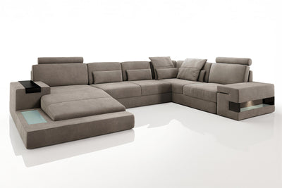 Los Angeles Fabric U-Chaise Sectional
