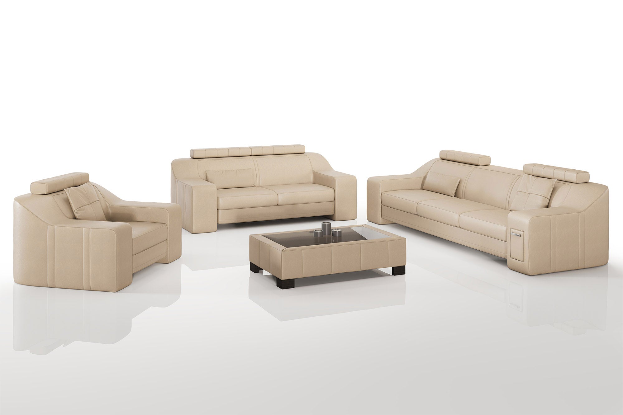 California Leather Sofa Set