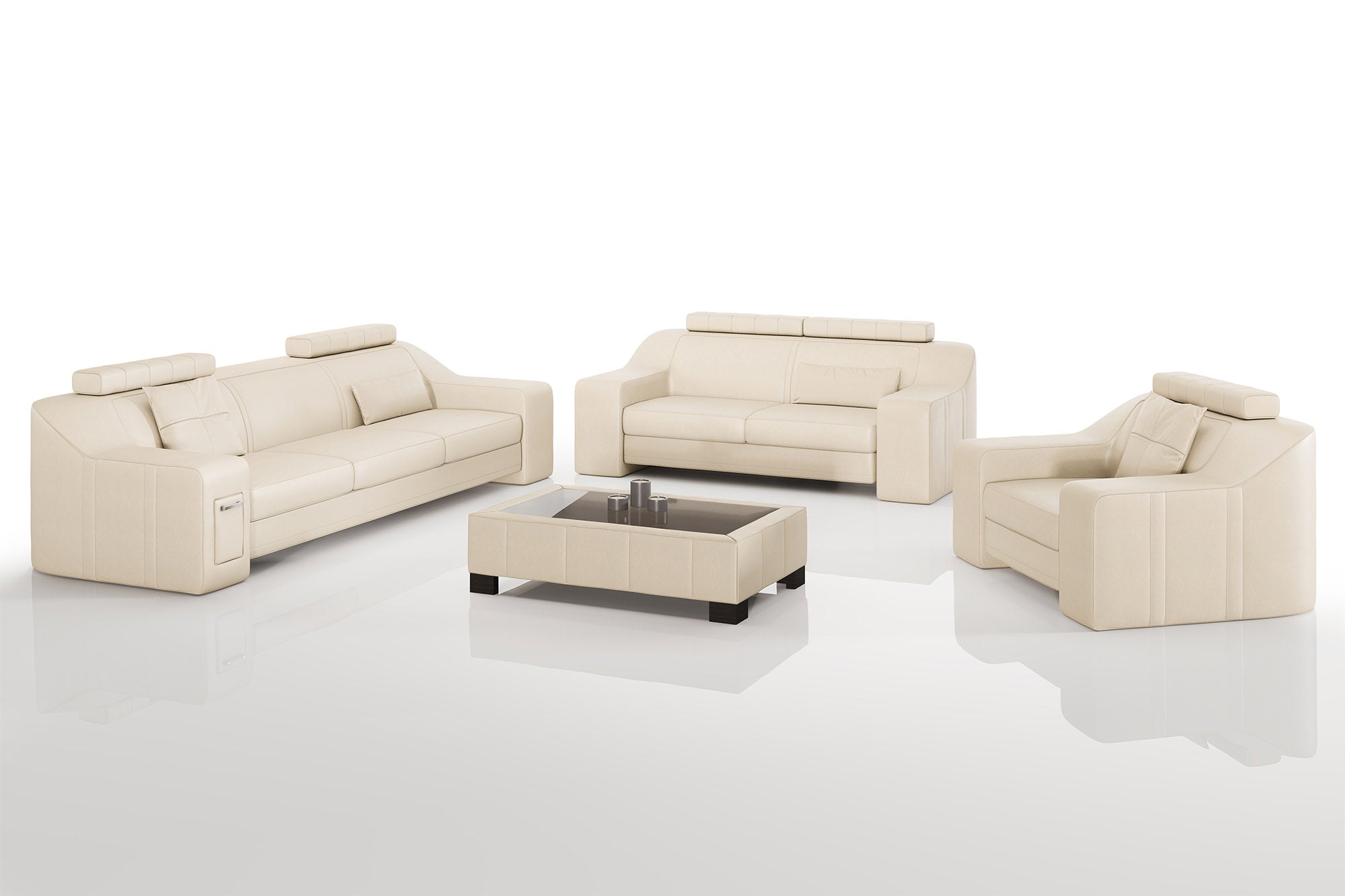 California Leather Sofa Set