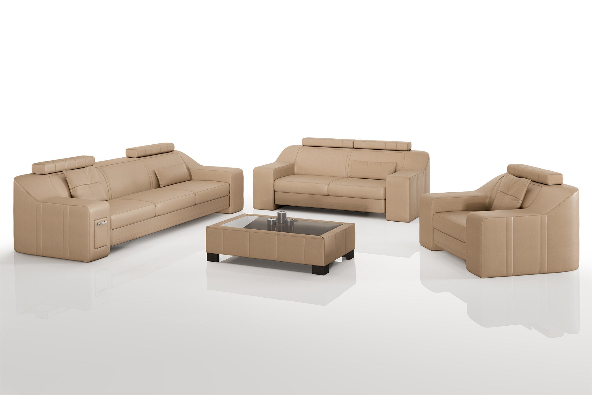 California Leather Sofa Set