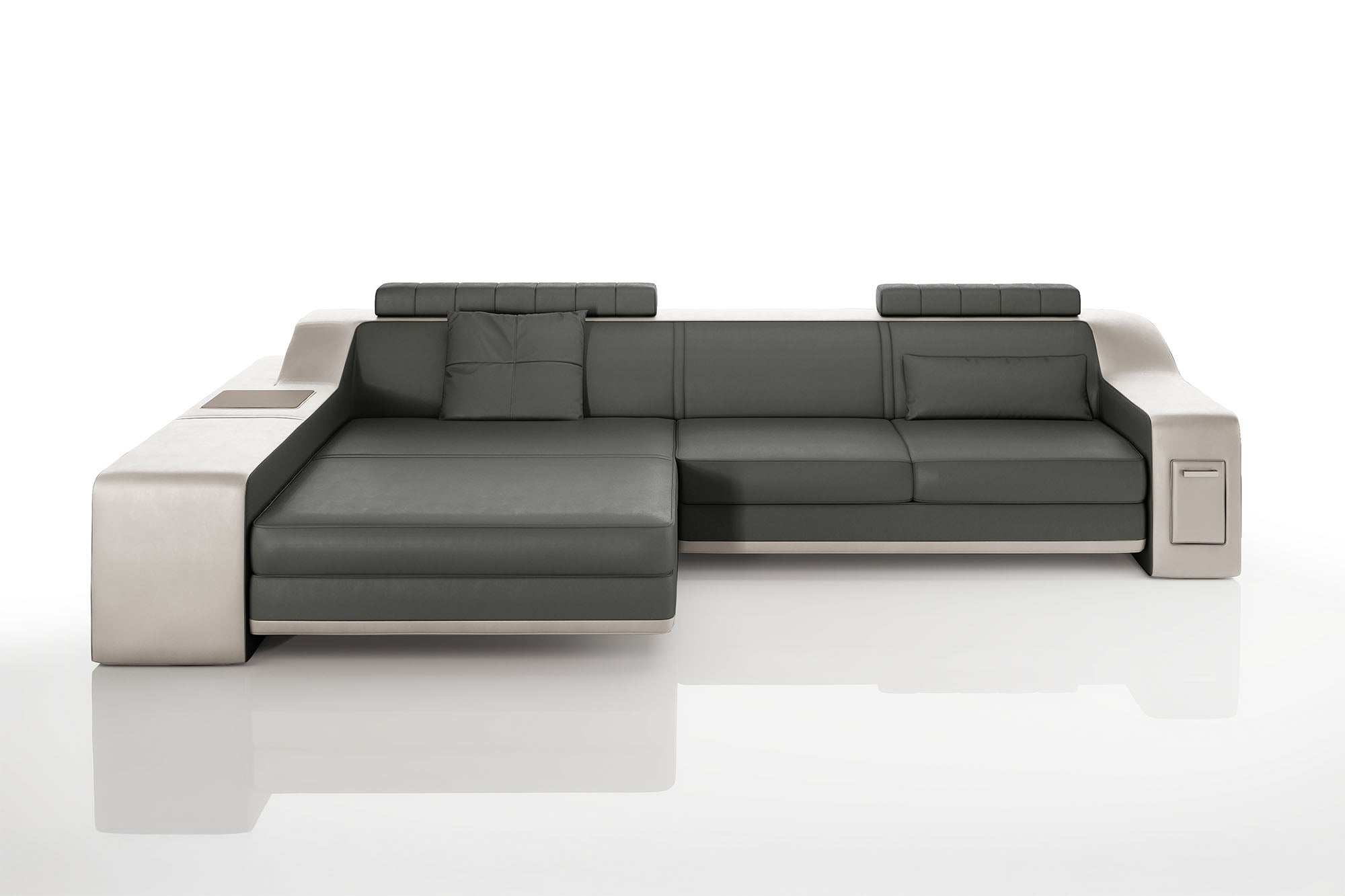 California IV Leather Chaise Sofa