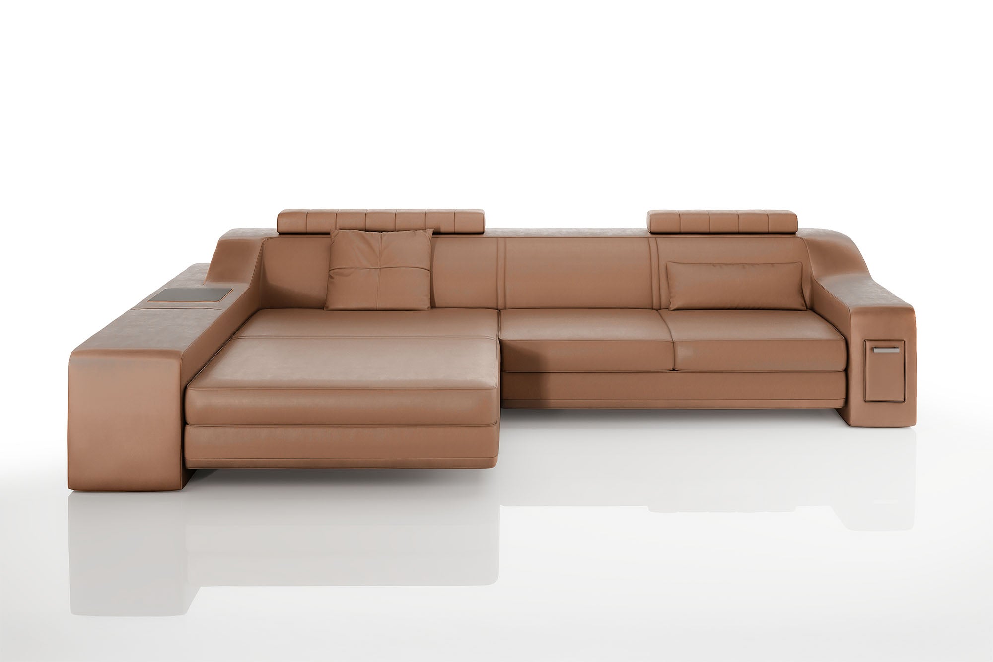 California IV Leather Chaise Sofa