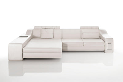 California IV Leather Chaise Sofa