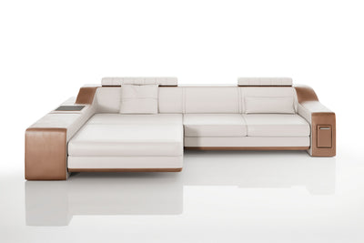 California IV Leather Chaise Sofa