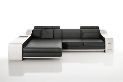 California IV Leather Chaise Sofa