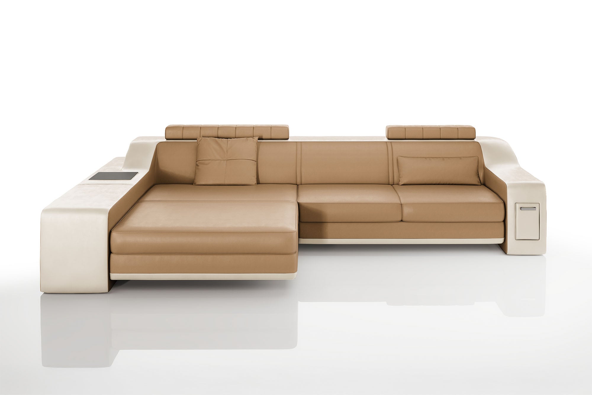 California IV Leather Chaise Sofa
