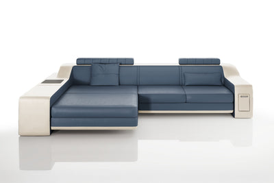 California IV Leather Chaise Sofa