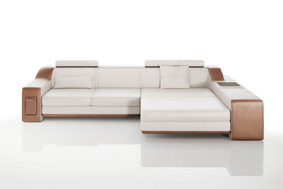 California IV Leather Chaise Sofa