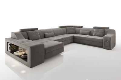 California Fabric U-Chaise Sectional