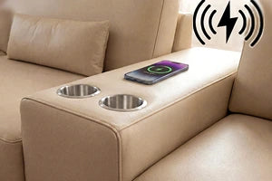12″ Sofa Arm - Cupholders & Wireless Charging