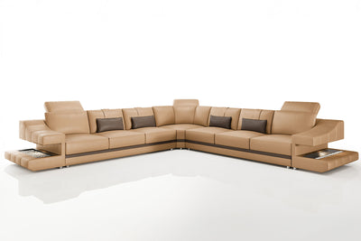 Chicago LG Leather L-Sectional Large
